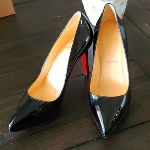 Louboutin Classic Pigalle Plato 100 Patent heel